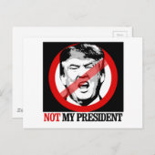 Nicht mein Präsident - Anti-Trump Postkarte (Vorne/Hinten)