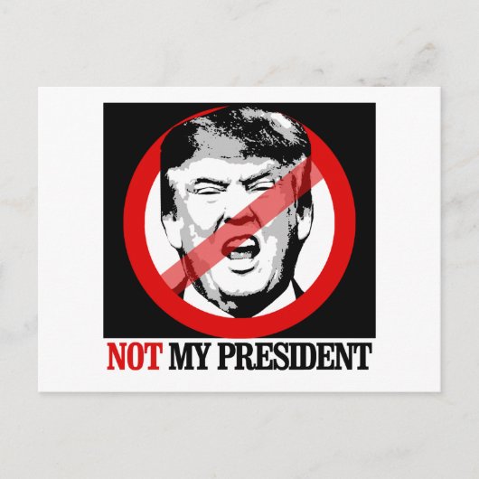 Nicht mein Präsident - Anti-Trump Postkarte (Vorderseite)
