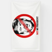 Nicht mein Präsident - Anti-Trumpf Banner (Vertikal)