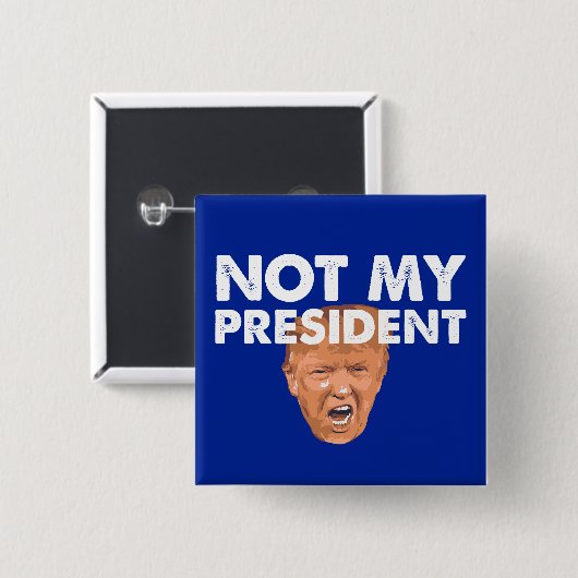 Nicht mein Präsident - Antitrumpf-Button-Knopf Button (Vorne & Hinten)