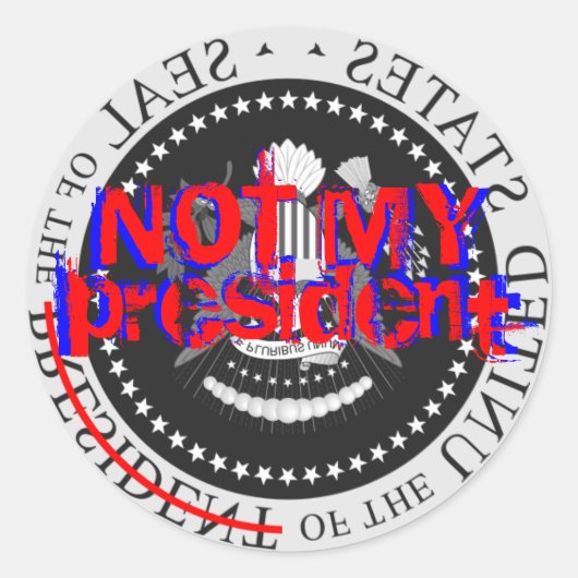 NICHT MEIN Präsident - Aufkleber (Vorderseite)