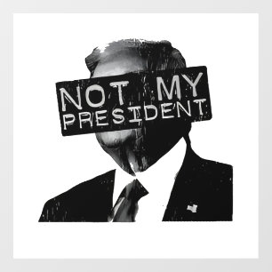 Nicht mein Präsident gegen Trump Invasion Liberale Fensteraufkleber