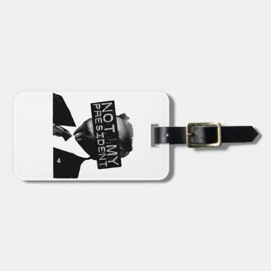 Nicht mein Präsident gegen Trump Invasion Liberale Gepäckanhänger (Vorderseite horizontal)