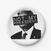 Nicht mein Präsident gegen Trump Invasion Liberale Pappteller (Vorderseite)