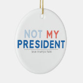 Nicht mein Präsident Keramikornament (Rechts)