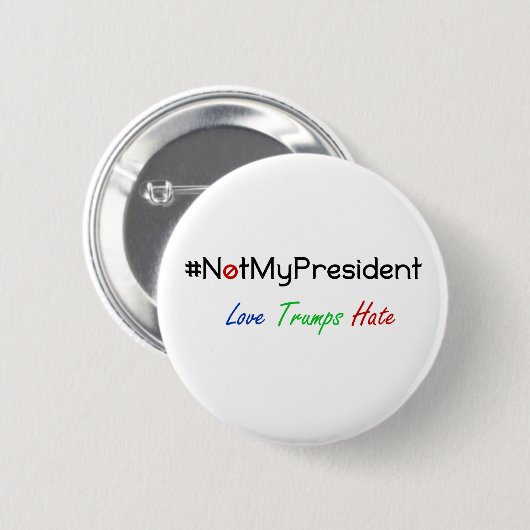 Nicht mein Präsident Never Trump Button (Vorne & Hinten)