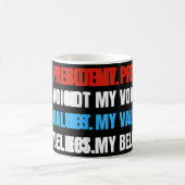 Nicht mein Präsident, nicht meine Stimme, nicht me Kaffeetasse (Mittel)