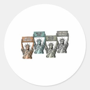 Nicht mein Präsident, nicht meine Stimme, nicht me Runder Aufkleber