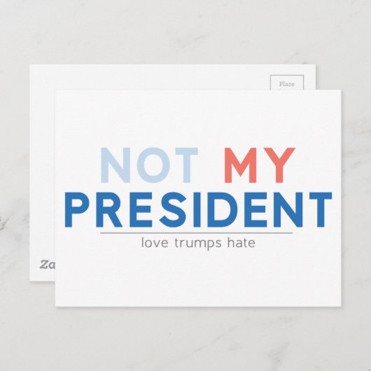 Nicht mein Präsident Postkarte (Vorne/Hinten)