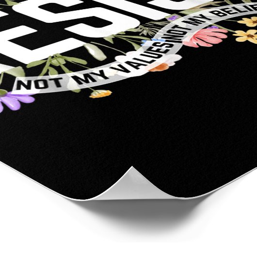 Nicht mein Präsident - Schwarz, Poster (Ecke)