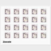 Nicht mein Prob-Lama Pun Square Sticker (Blatt)