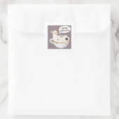 Nicht mein Prob-Lama Pun Square Sticker (Tasche)
