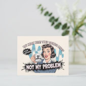 Nicht mein Problem Feiertagspostkarte (Stehend Vorderseite)