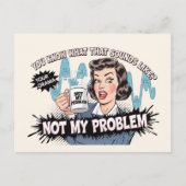Nicht mein Problem Feiertagspostkarte (Vorderseite)