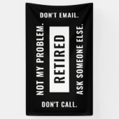 Nicht mein Problem löste den mühevollen Ruhestands Banner (Vertikal)