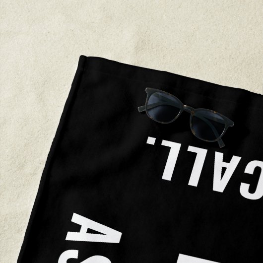 Nicht mein Problem löste den mühevollen Ruhestands Strandtuch (Beispiel)