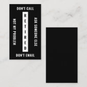 Nicht mein Problem löste die komische Rentenversic Visitenkarte (Vorne/Hinten)