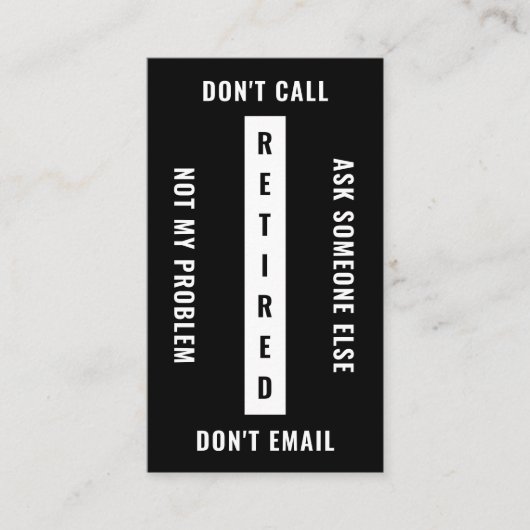 Nicht mein Problem löste die komische Rentenversic Visitenkarte (Vorderseite)