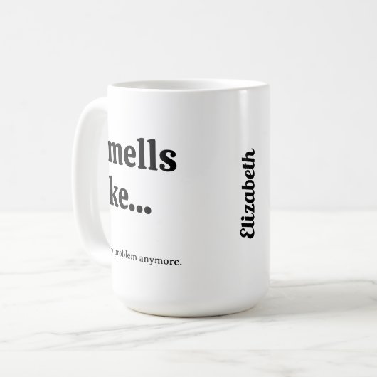 Nicht mein Problem lustig Kaffeetasse (Vorderseite Links)