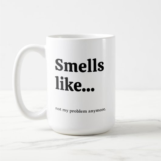 Nicht mein Problem lustig Kaffeetasse (Links)