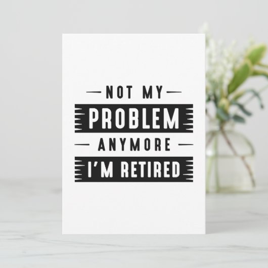 Nicht mein Problem mehr bin ich müde Dankeskarte (Stehend Vorderseite)