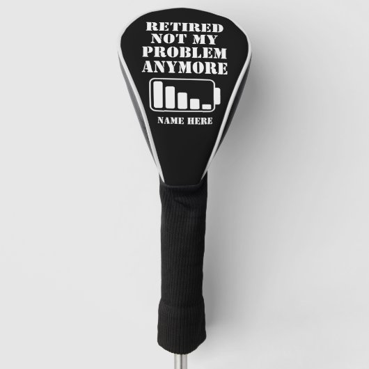 NICHT MEIN PROBLEM MEHR GEFÄHRDET BATTERIE GOLF HEADCOVER (Vorderseite)