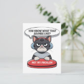 Nicht mein Problem Postkarte (Stehend Vorderseite)