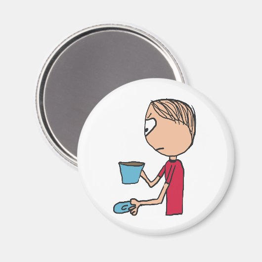 Nicht mein Teebecher Magnet (Vorderseite/Rückseite)