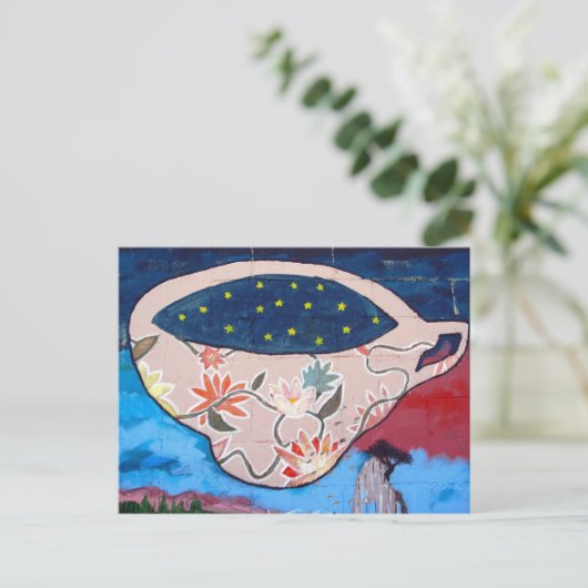 Nicht mein Teebecher Postkarte (Stehend Vorderseite)