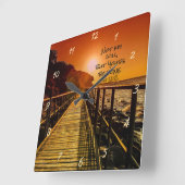 Nicht mein Wille, sondern euer erledigt Luke 22:42 Quadratische Wanduhr (Winkel)