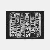 Nicht mein Zirkus, nicht meine Affen, aber ich ken Fleecedecke (Vorderseite (Horizontal))