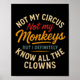 Nicht mein Zirkus, nicht meine Affen, aber ich ken Poster