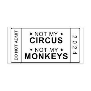 Nicht mein Zirkus, nicht meine Affen-Briefmarke Permastempel