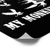 Nicht mein Zirkus, nicht meine Affen Fliegenhalme Poster (Ecke)