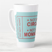 Nicht mein Zirkus, nicht meine Affen große Tasse (Linke Ecke)