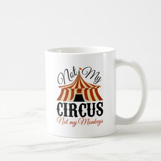 Nicht mein Zirkus - nicht meine Affen Kaffeetasse (Rechts)
