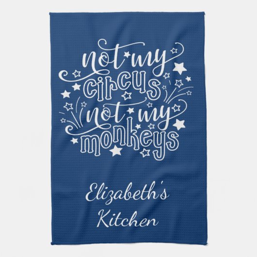 Nicht mein Zirkus, nicht meine Affen lustige Mama Geschirrtuch (Vertikal)
