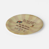 Nicht mein Zirkus, nicht meine Affen Pappteller (Schrägansicht)