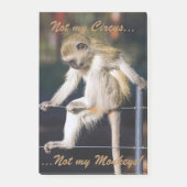 Nicht mein Zirkus, nicht meine Affen Post-it Klebezettel (Vorderseite)