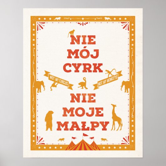 Nicht mein Zirkus, nicht meine Affen: Poster (Vorne)