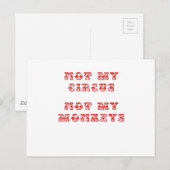 Nicht mein Zirkus, nicht meine Affen Postkarte (Vorne/Hinten)