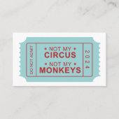 Nicht mein Zirkus, nicht meine Affenkarte Empfehlungskarte (Vorderseite)