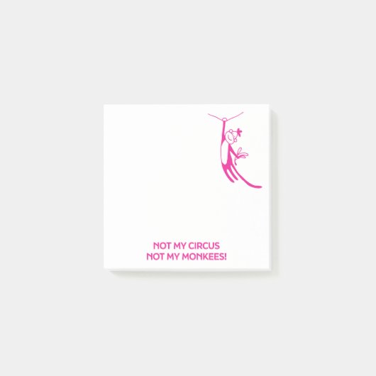 Nicht mein Zirkus Post-it Klebezettel (Vorderseite)