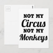Nicht mein Zirkus Postkarte (Vorne/Hinten)