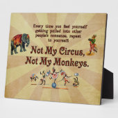 Nicht meine Affen, nicht mein Zirkus Fotoplatte (Seite)