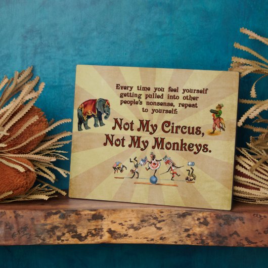 Nicht meine Affen, nicht mein Zirkus Fotoplatte (Seite)