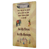 Nicht meine Affen, nicht mein Zirkus Klemmbrett (Links)
