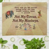 Nicht meine Affen, nicht mein Zirkus Küchentuch (Gefaltet)