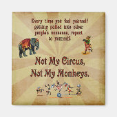 Nicht meine Affen, nicht mein Zirkus Magnet (Vorne)