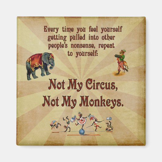 Nicht meine Affen, nicht mein Zirkus Magnet (Vorne)